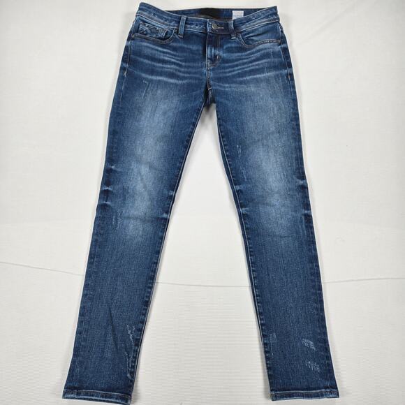 Buckle Black Mid Rise Fit No. 53 Ankle Skinny Candiani Denim Jeans Size 26 - Picture 1 of 7